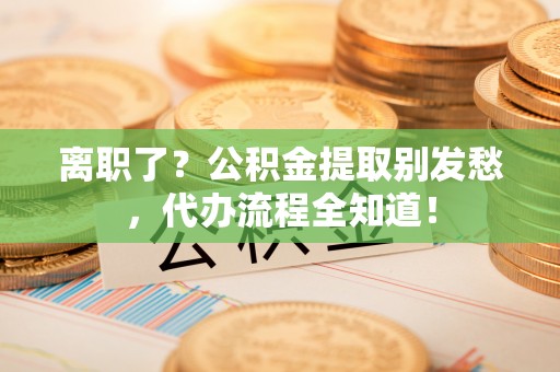 眉县离职了？公积金提取别发愁，代办流程全知道！